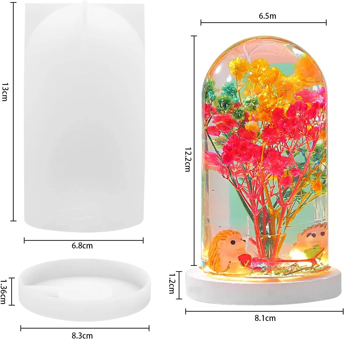 DIY Crystal Epoxy Resin Mold L - огляд і ціна Resin Art Lamp