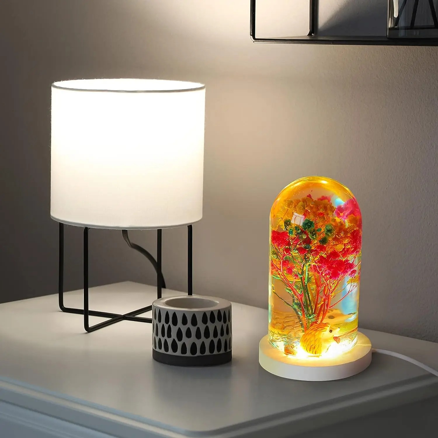 DIY Crystal Epoxy Resin Mold L - огляд і ціна Resin Art Lamp