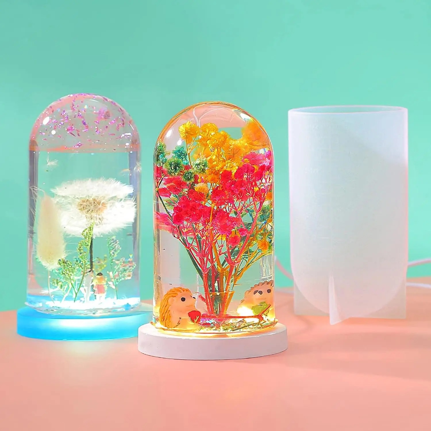 DIY Crystal Epoxy Resin Mold L - огляд і ціна Resin Art Lamp