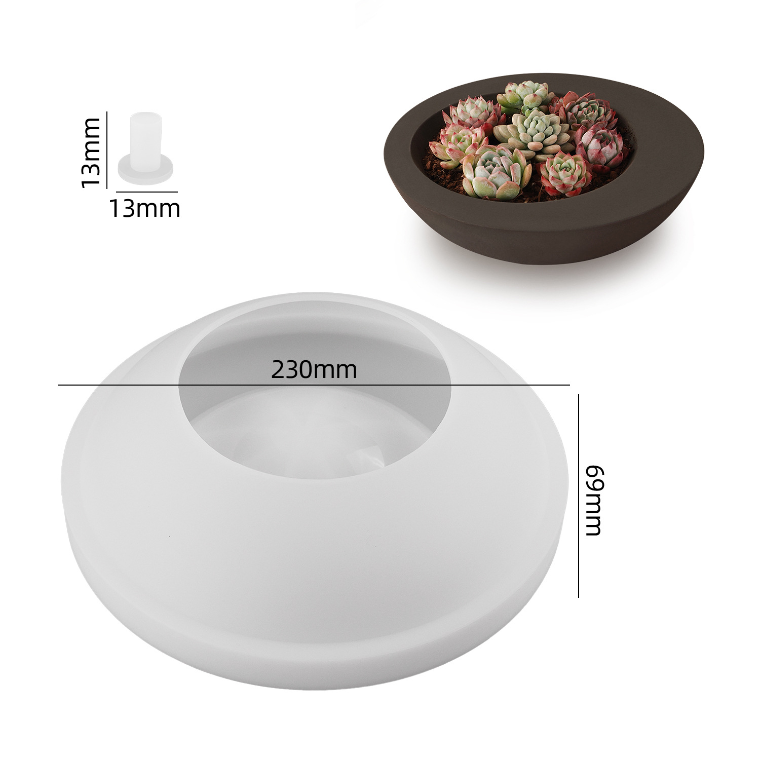 1pc Irregular Round Bowl-Shape - огляд і ціна Tray Mold Rectangle