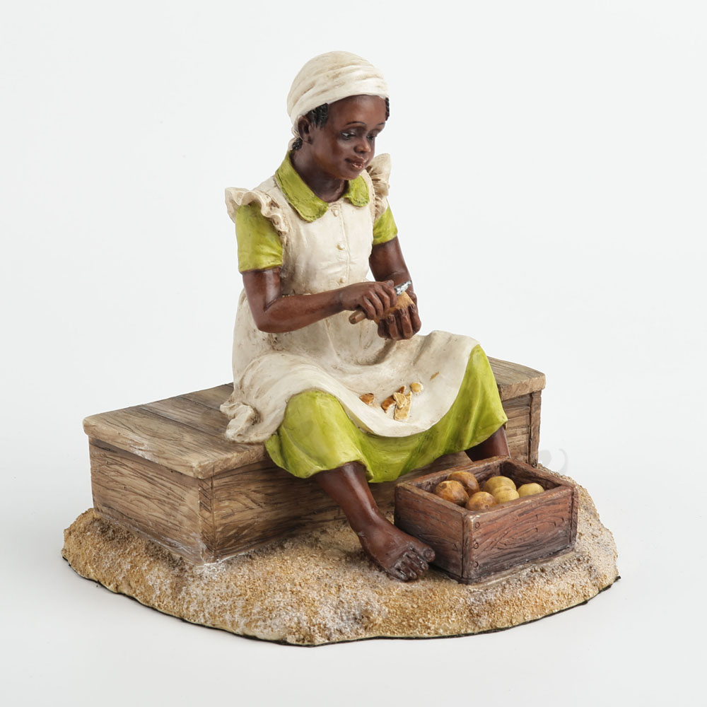 Young Black Girl Sculpture Pee - огляд і ціна Resin Art On Wood