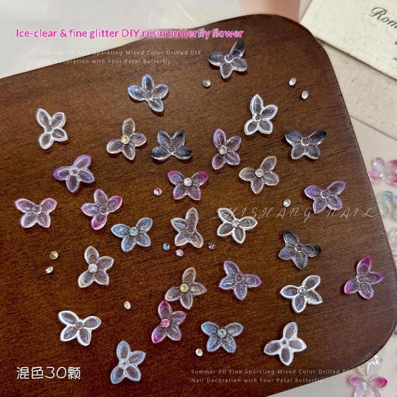 30Pcs/bag 3D Glitter Resin But - огляд і ціна Resin Art Using Flowers