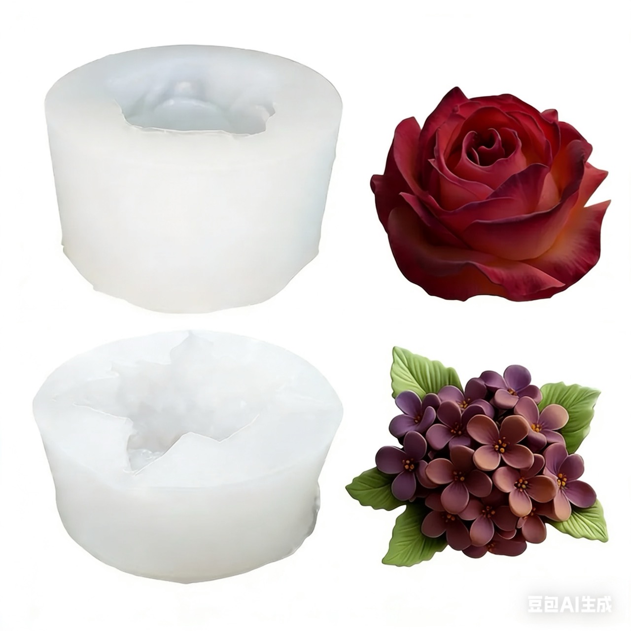 2-Piece 3D Rose and Lilac Sili - огляд і ціна Resin Art For Rose
