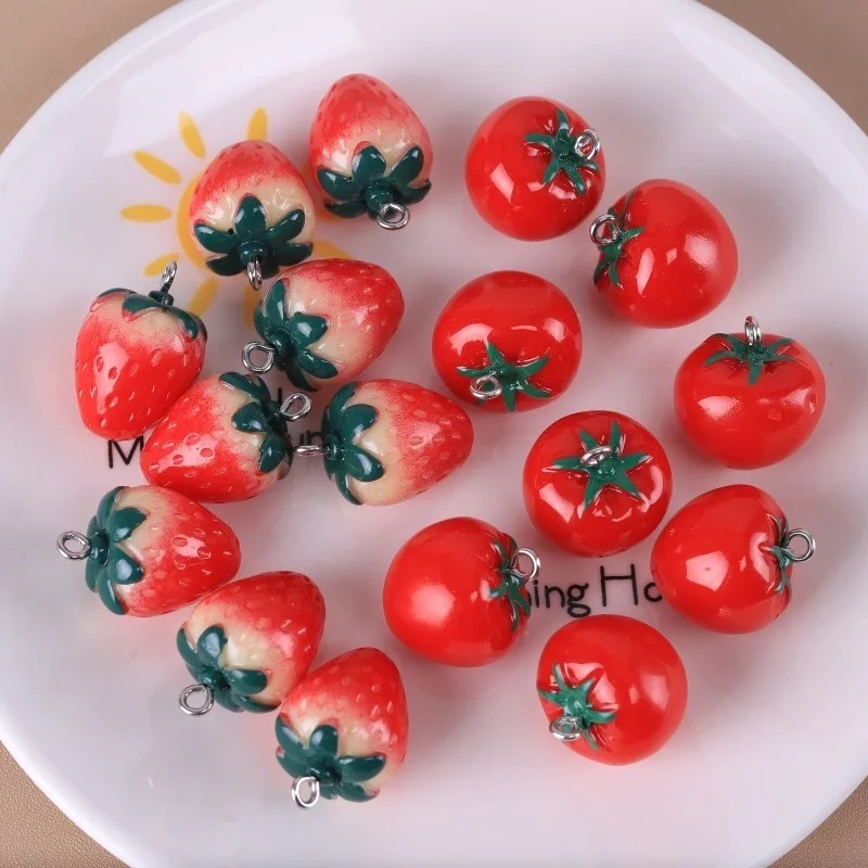 10 Pieces Realistic 3D Strawbe - огляд і ціна Resin Art Accessories
