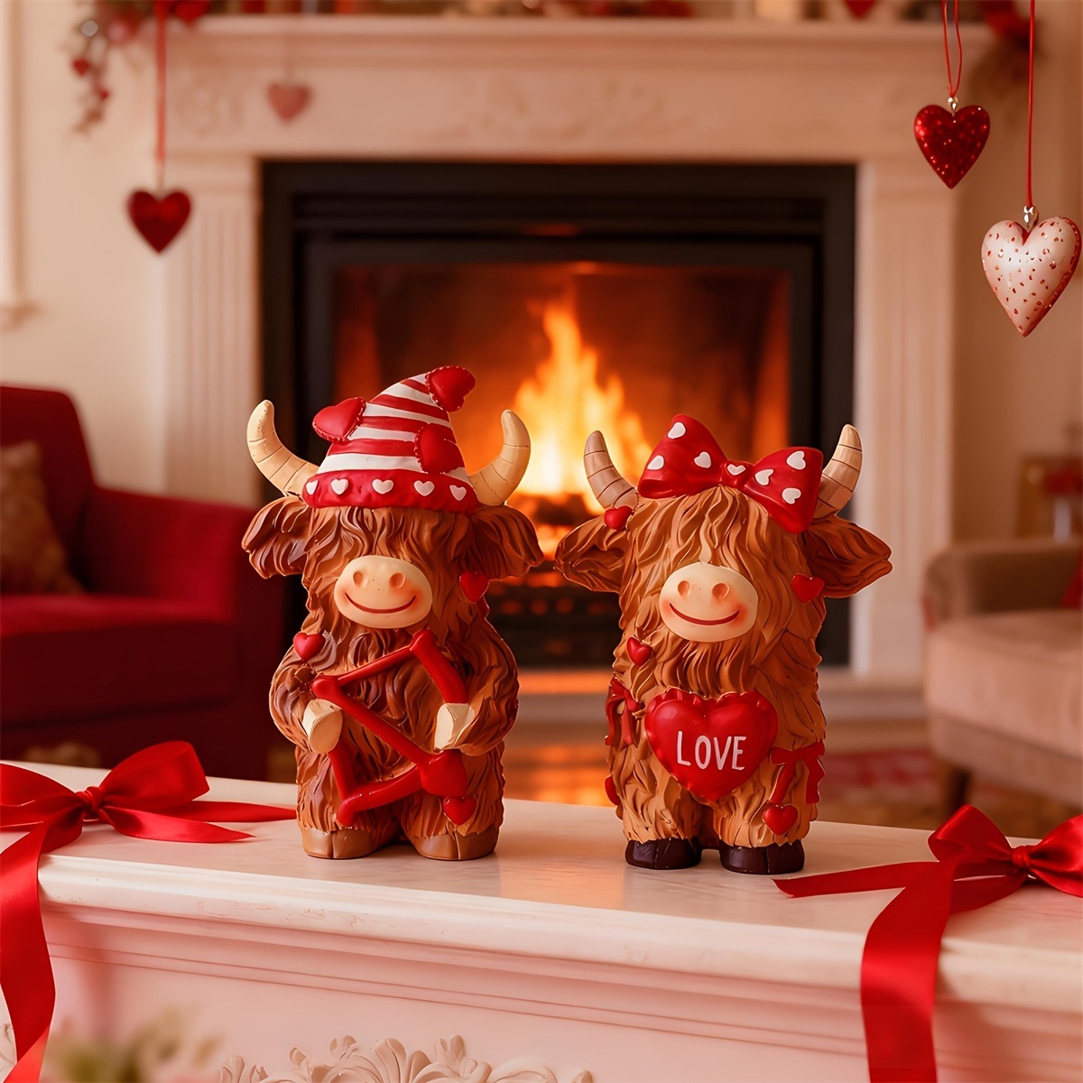 Highland Cow Couple Resin Orna - огляд і ціна Resin Art Wedding Gift