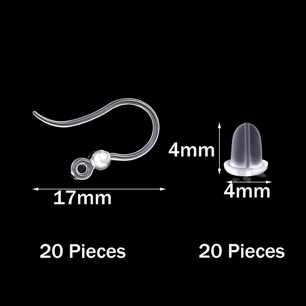 40pcs Clear Plastic Earring Ho - огляд і ціна Resin Art Handmade