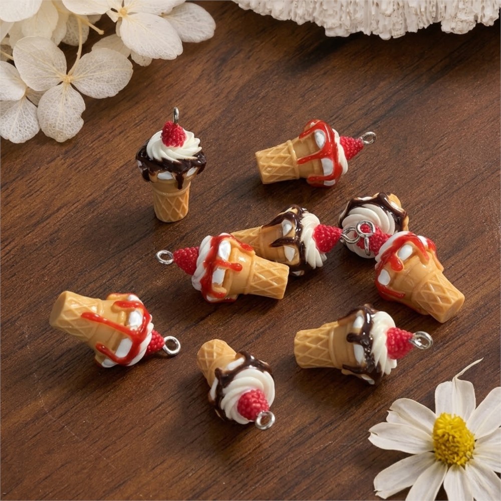 10Pcs Cute 3D Simulation Food  - огляд і ціна Resin Art Accessories